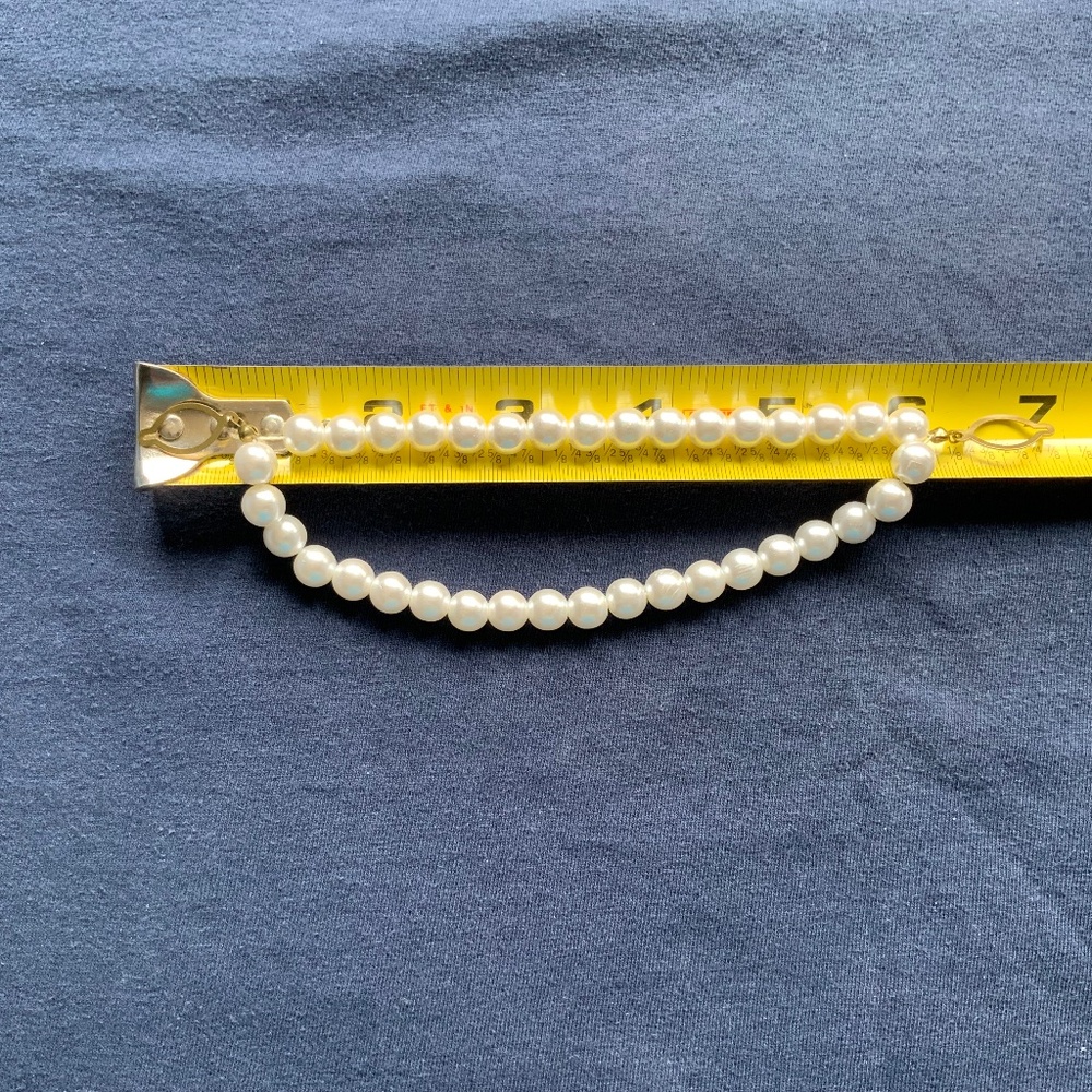 Vintage Faux Pearl Necklace Extender - Picture 2 of 2